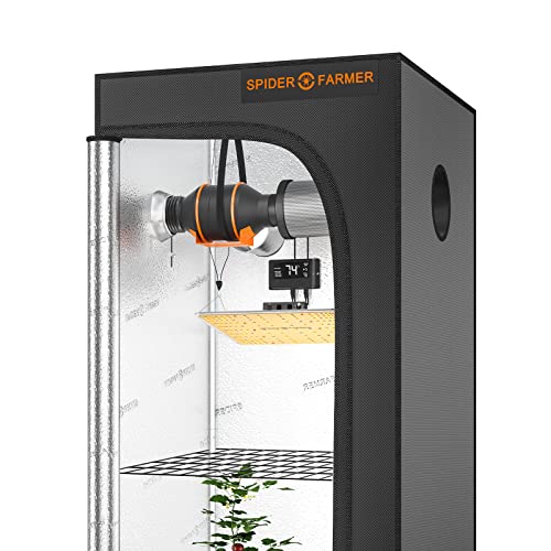 3x3x5 grow tent Spider Farmer Grow Tent Kit Complete 3x3x5 SF-1000 Dimmable Samsung Di –  New Level Hydroponics