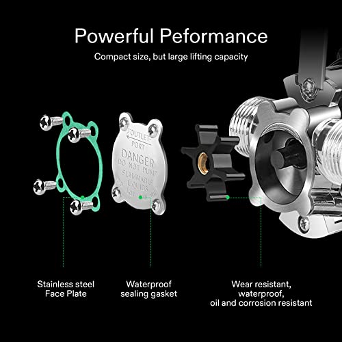 VIVOSUN 330 GPH Water Transfer Utility Pump 115V 1/10HP with Water Hose Kit, Impeller and Gasket