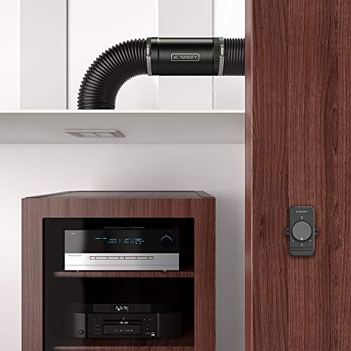 AC Infinity RAXIAL S4, Inline Booster Duct Fan 4” with Speed Controller - Low Noise Inline HVAC Blower Can Fan for Basements, Bathrooms, Kitchens, Workshops