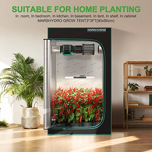 MARS HYDRO TSW2000 Led Grow Light 300 watt 4x4ft Coverage Full Spectrum Growing Lamps for Indoor Plants Dimmable Daisy Chain Seeding Veg Bloom Light for Hydroponics Indoor