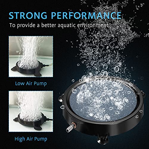 VIVOSUN Air Stone Disc 8 x 8 Inch with Shell and Sucker for Aquarium, Fish Tank and Hydroponics Air Pump