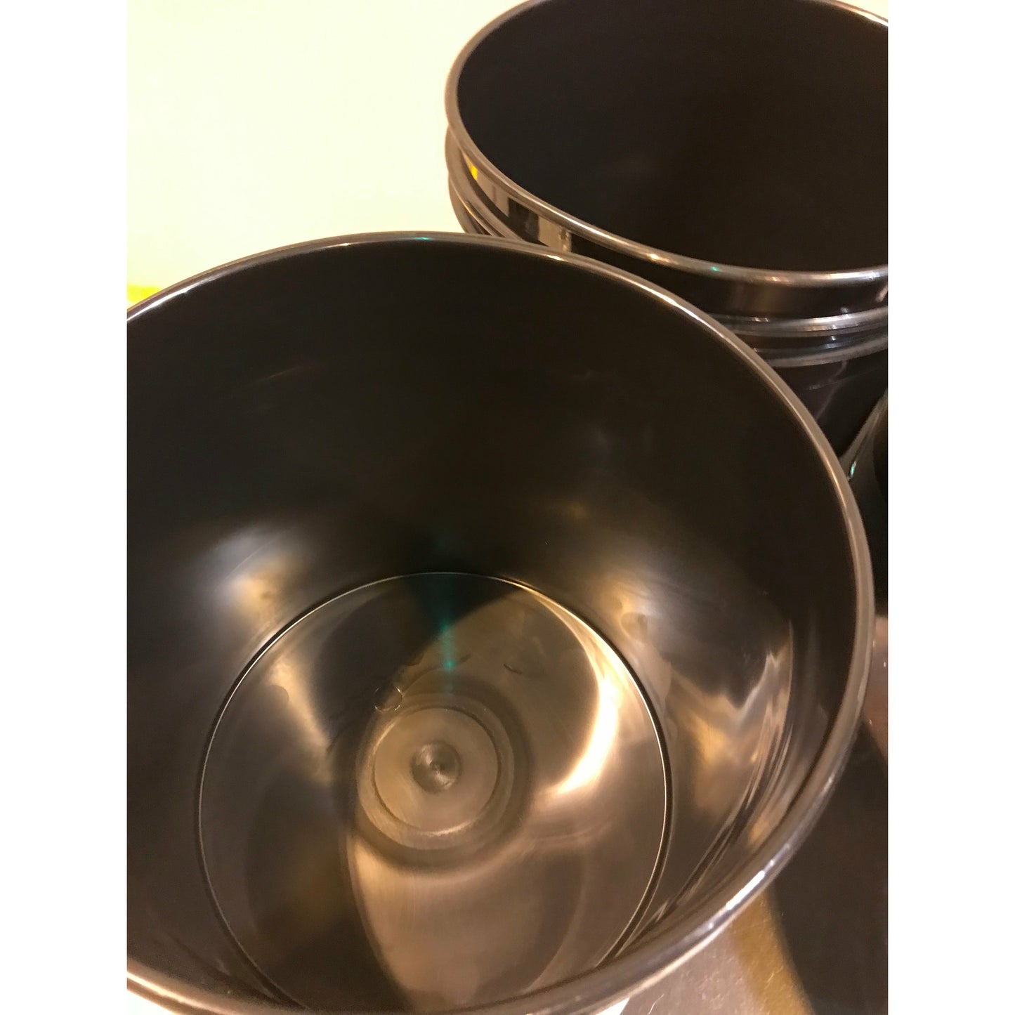 3.5 gallon black bucket set of 4 - 90 mil