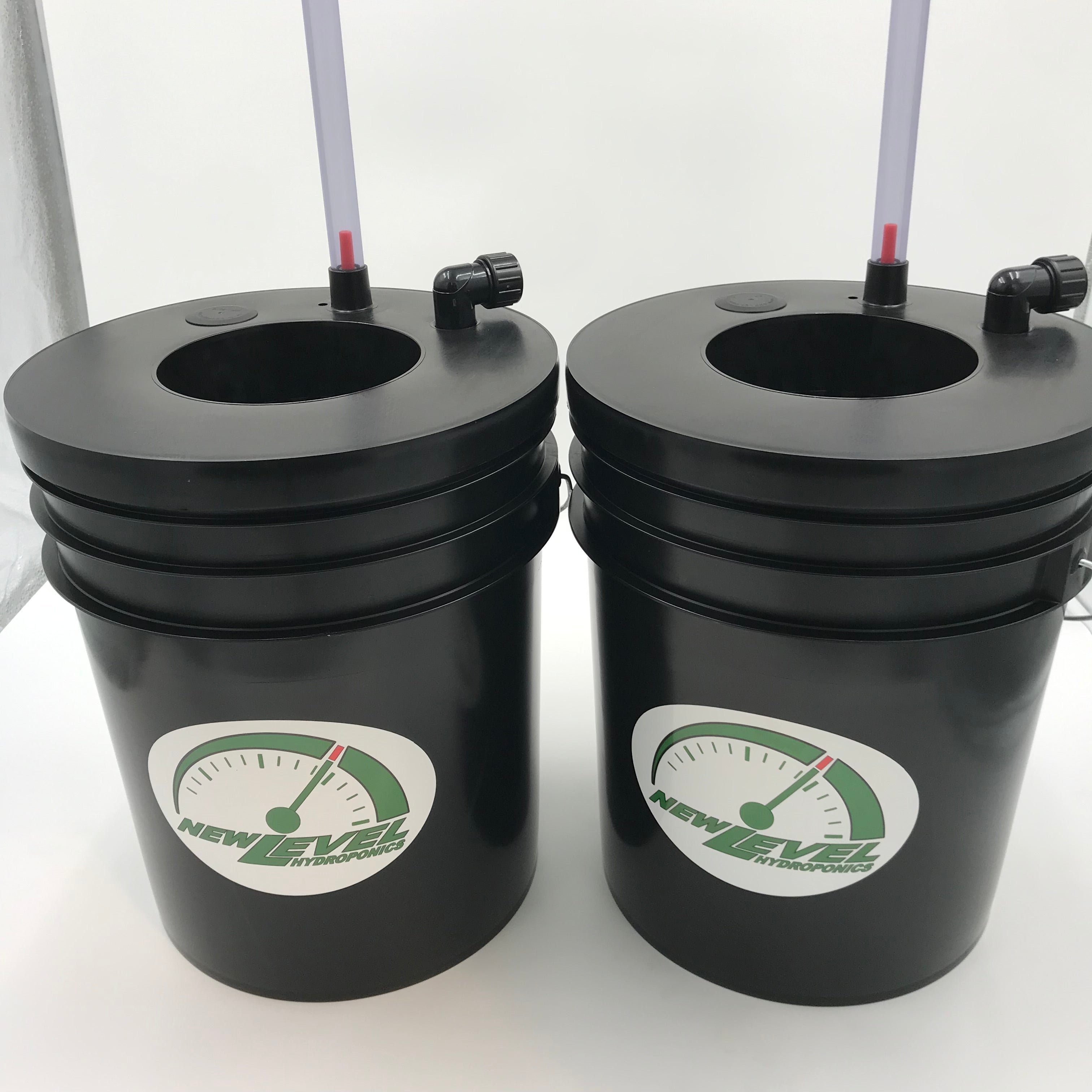 2 Site DWC Bucket and Grow Lid combo set 5 gallon New Level Hydroponics