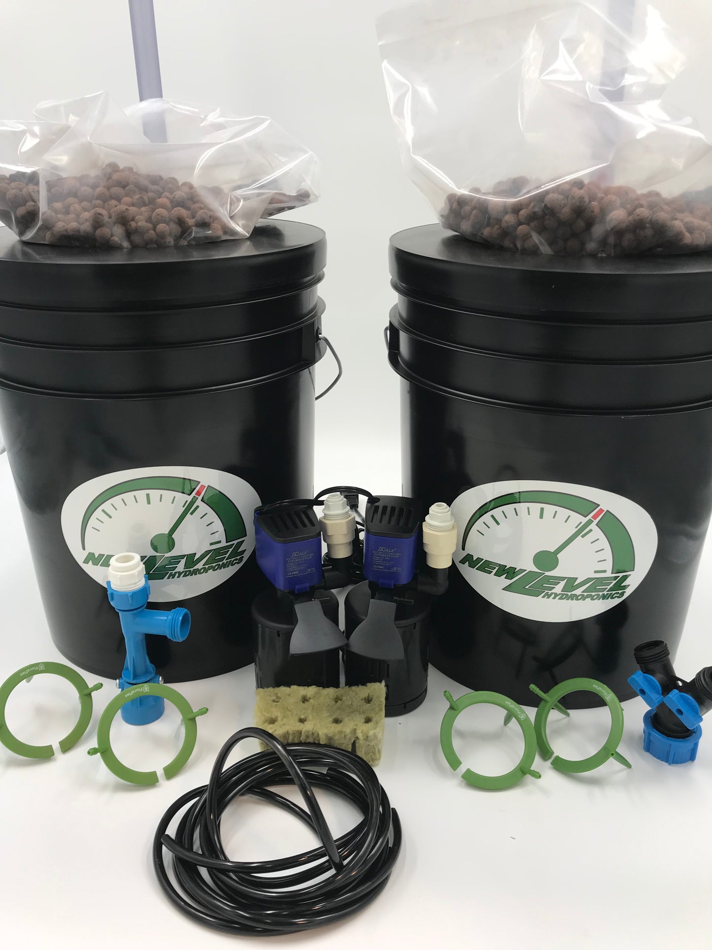 2 BUCKET DWC VENTURI DRIP SYSTEM - 5 gallon (with pump guard)
