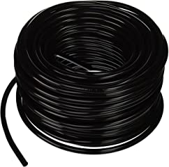 Hydro Flow 100 ft Vinyl Tubing, Black - 3/16 ID x 1/4 OD