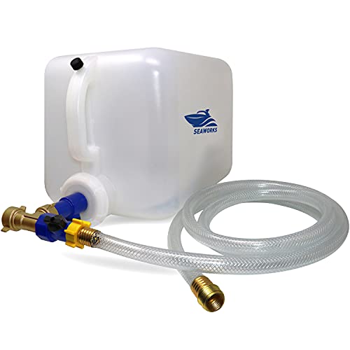 Seaworks Boat Winterizer Gravity Motor Cleaning Kit - Gravity Flow System DIY Winter Preparation Solution for Marine Engines - For Inboard and Outboard Engines