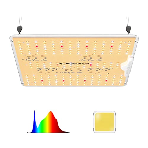 Spider Farmer 2023 New SF1000D LED Grow Light with Samsung LM301B Diodes & IR Lighting Full Spectrum Grow Light for Indoor Plants Veg Bloom Growing Lamps for 3x3/2x2 Grow Tent 2.5g/w