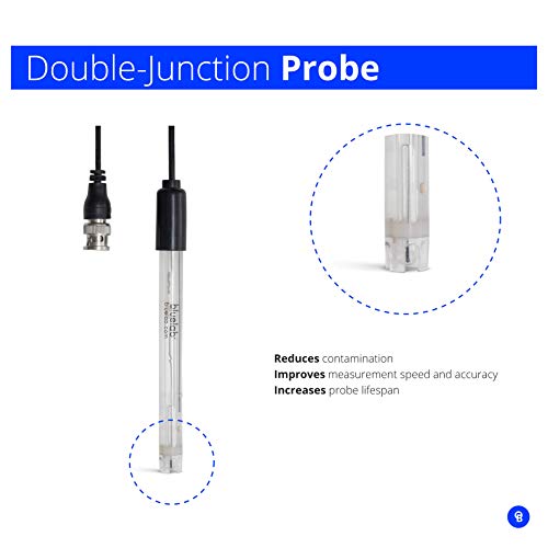 Bluelab PROBPH pH Probe for Water, Replacement Electrode for Meter, Monitor, and Controller with Easy Calibration, Tool for Hydroponic System and Indoor Plant Grow