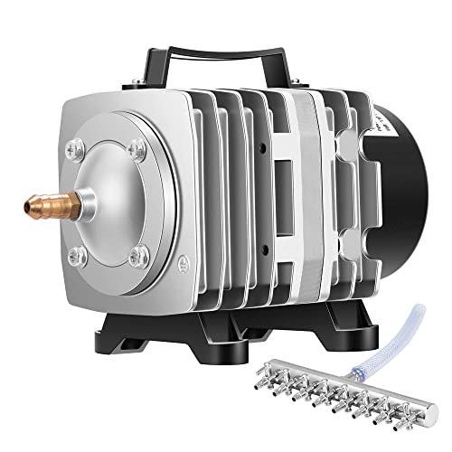 VIVOSUN Commercial Air Pump 1110 GPH 8 Outlet 50W 70L/min for Aquarium and Hydroponic Systems