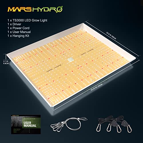 MARS HYDRO TS 3000 450W LED Grow Light with MOSO Driver Commercial Grow Daisy Chain Dimmable Full Spectrum Indoor Hydroponic Plant Growing Lamp for 4x4 5x5ft Greenhouse & Tent