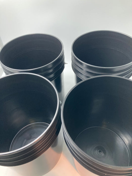 3.5 gallon black bucket set of 4 - 90 mil