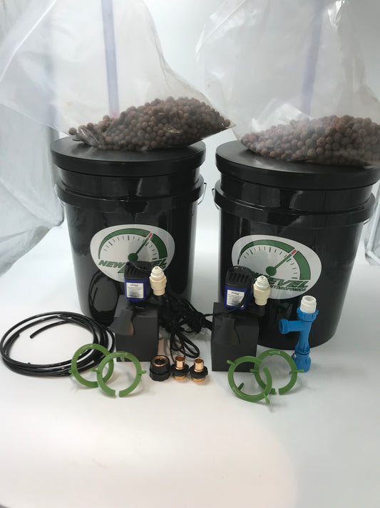 2 BUCKET DWC VENTURI DRIP SYSTEM - 5 gallon (with pump guard)