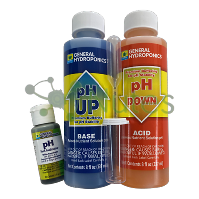 General Hydroponics pH Control Test Kit - GH 8 oz Up Down Adjustment Combo